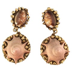 Retro Chantal Thomass SS90 Seashell Dangling earrings