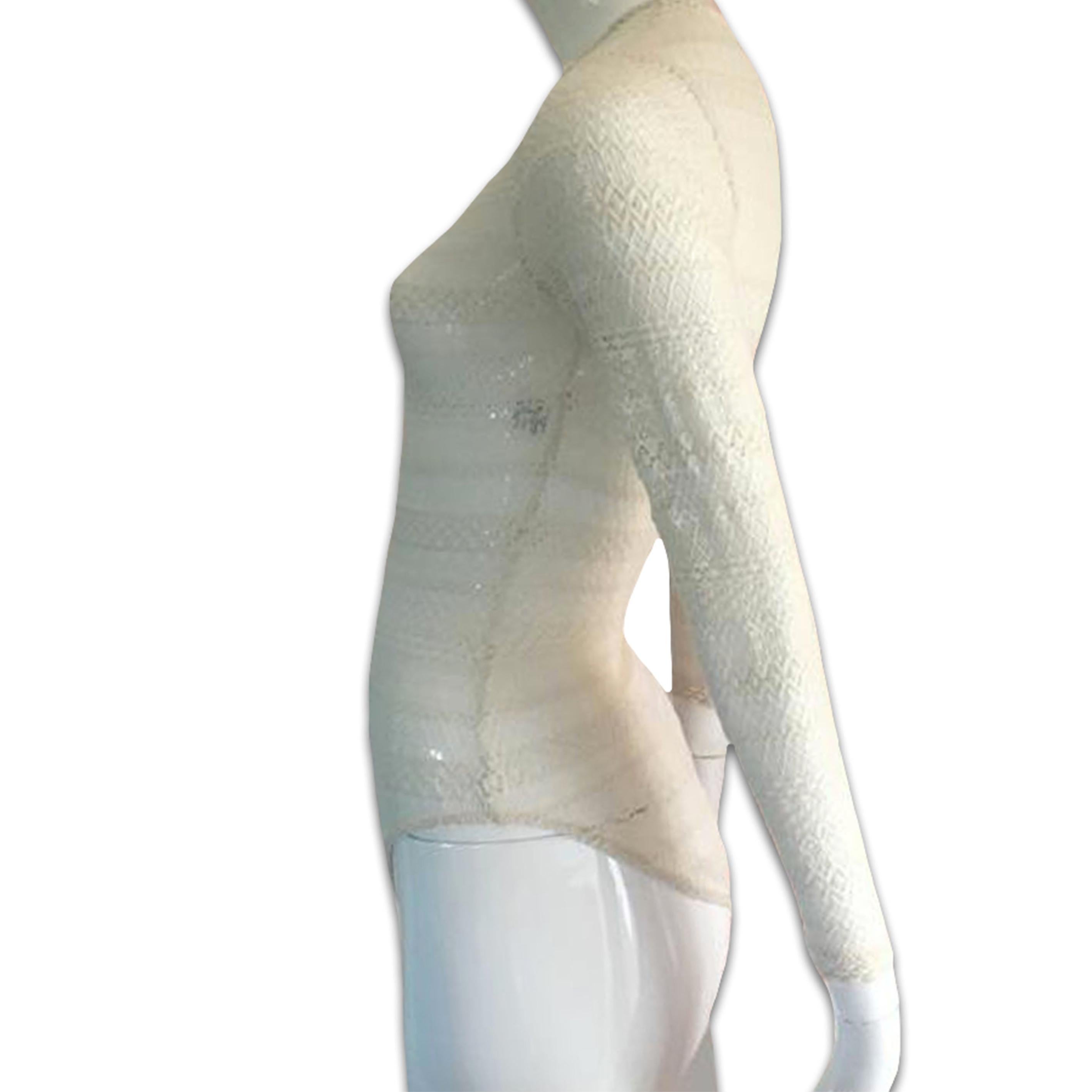 CHANTAL THOMASS SS1995 Cream bodysuit

Tag: THOMASS

Size S/M

Measurements

Shoulder: 14,17 inches / 36cm

Chest: 15,35 inches / 39cm

Length: 25,98 inches / 66cm

Material

87% polyamide/ 13% nylon

Zip on the back

Perfect condition !!

Shipping