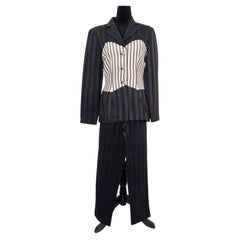 Chantal Thomass 1990 vintage tailleur pantalon rayé
