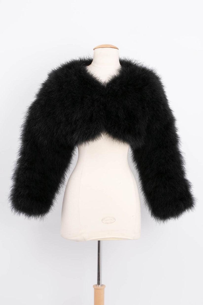 Women's Chantal Thomass Top and Bolero in Marabou, 1995 Fall Collection For Sale