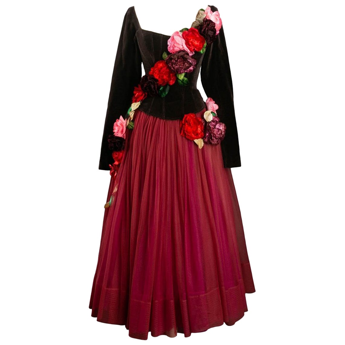 Chantal Thomass Tulle and Velvet Set Fall-Winter Collection, 1990