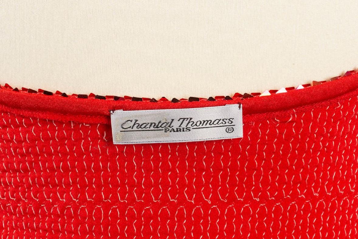 Chantal Thomass Vest with Red Sequins For Sale 3