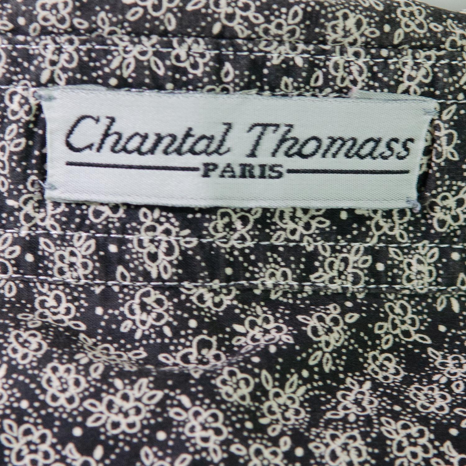 Chemise vintage Chantal Thomass dos nu à lacets et à fleurs des années 1990 en vente 1