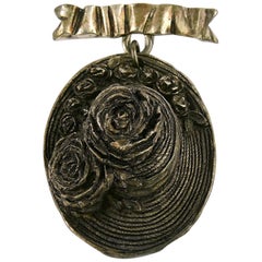 CHANTAL THOMASS Vintage Hat Dangle Brooch