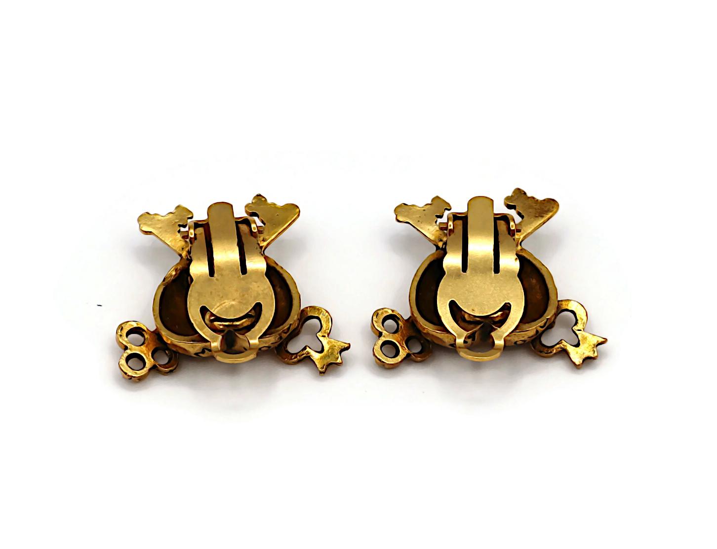 CHANTAL THOMASS Vintage Key To My Heart Clip-On Earrings For Sale 3