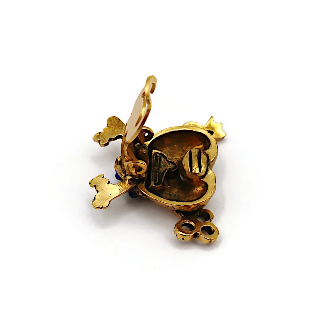 CHANTAL THOMASS Vintage Key To My Heart Clip-On Earrings For Sale 5