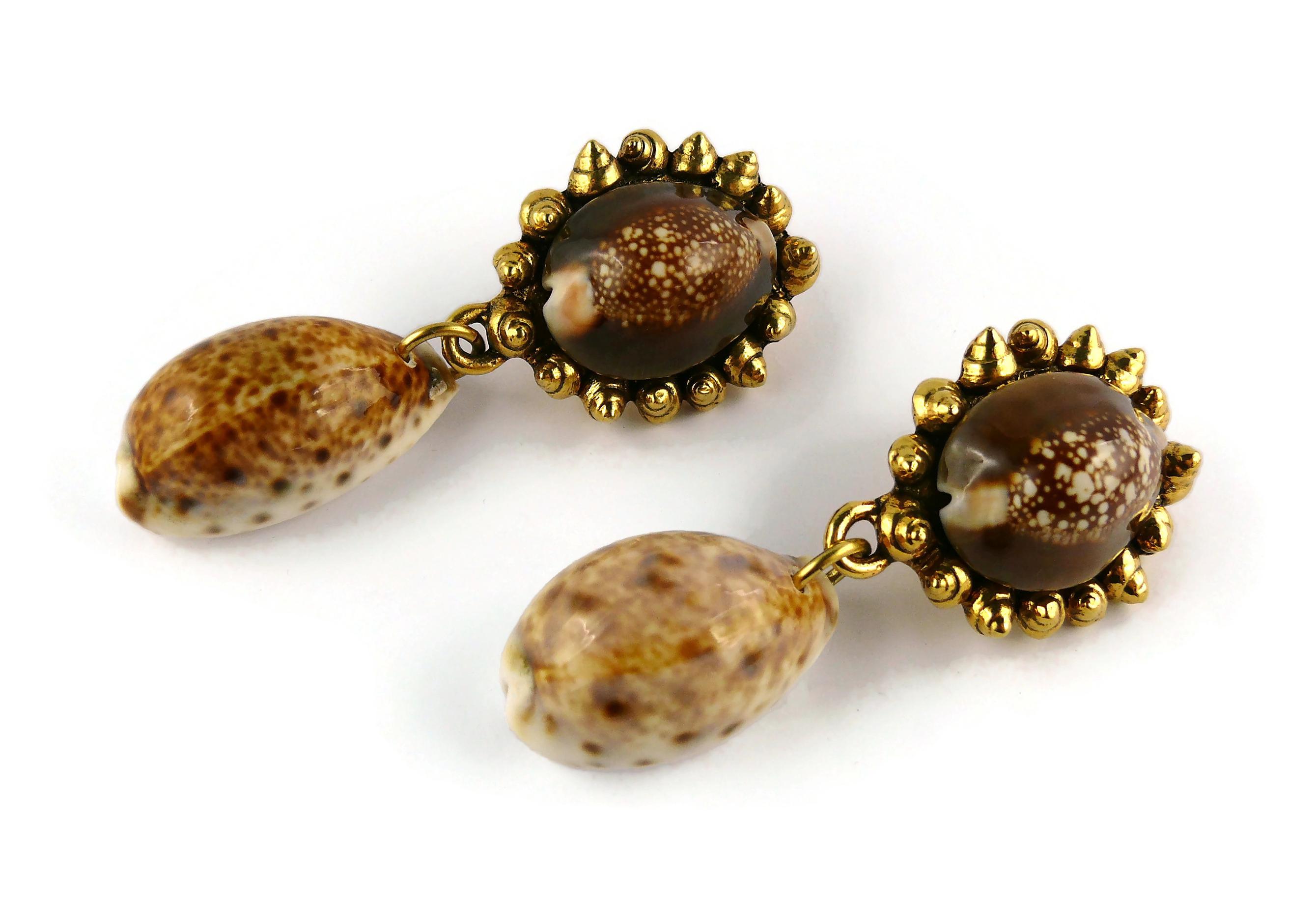 Chantal Thomass Boucles d'oreilles pendantes vintage « Sea Life » avec natures marines en vente 1