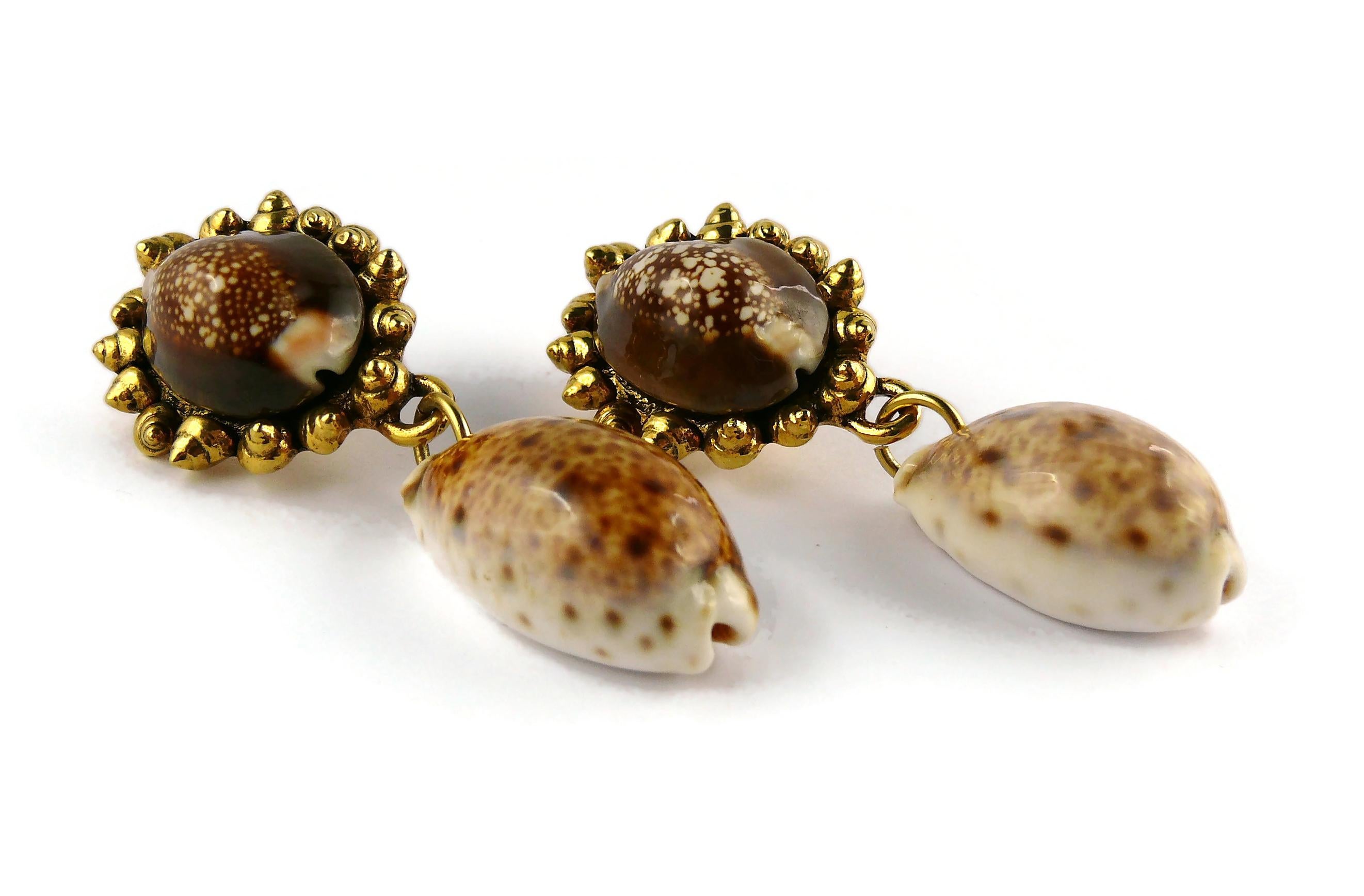 Chantal Thomass Boucles d'oreilles pendantes vintage « Sea Life » avec natures marines en vente 2