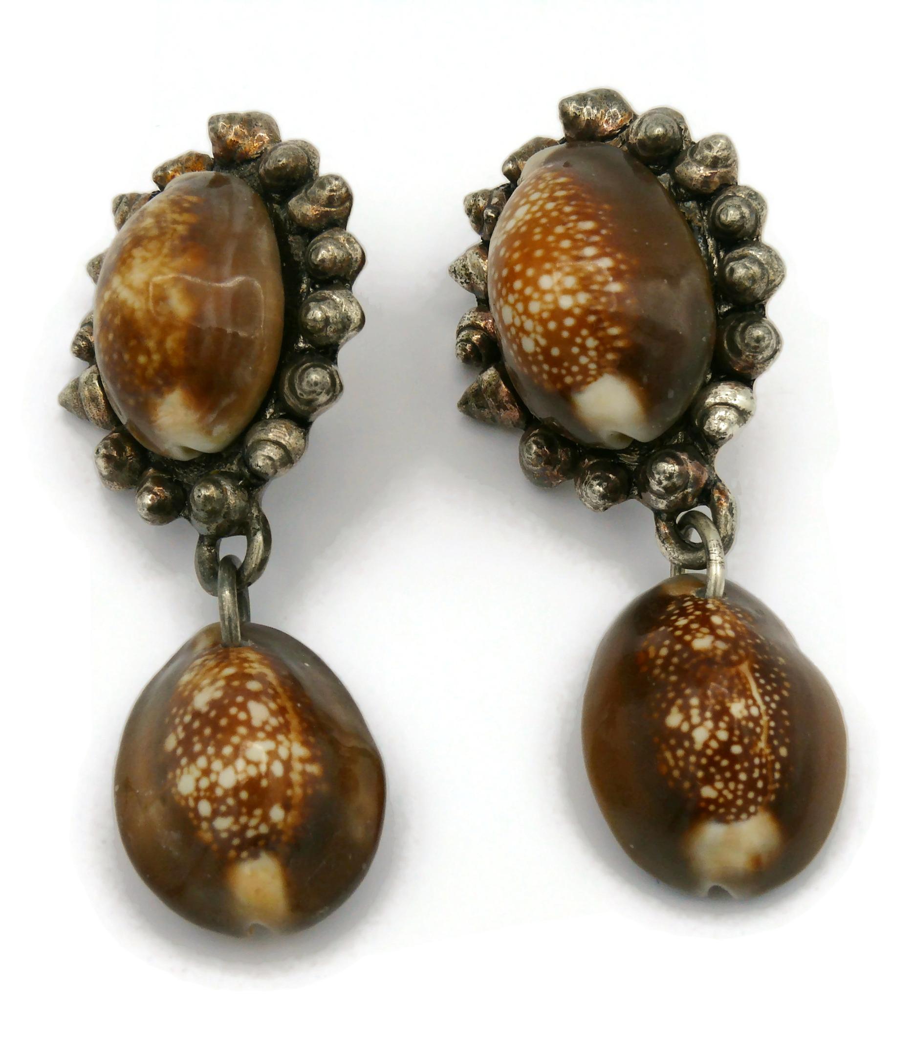 CHANTAL THOMASS Vintage Sea Life Dangling Earrings 2