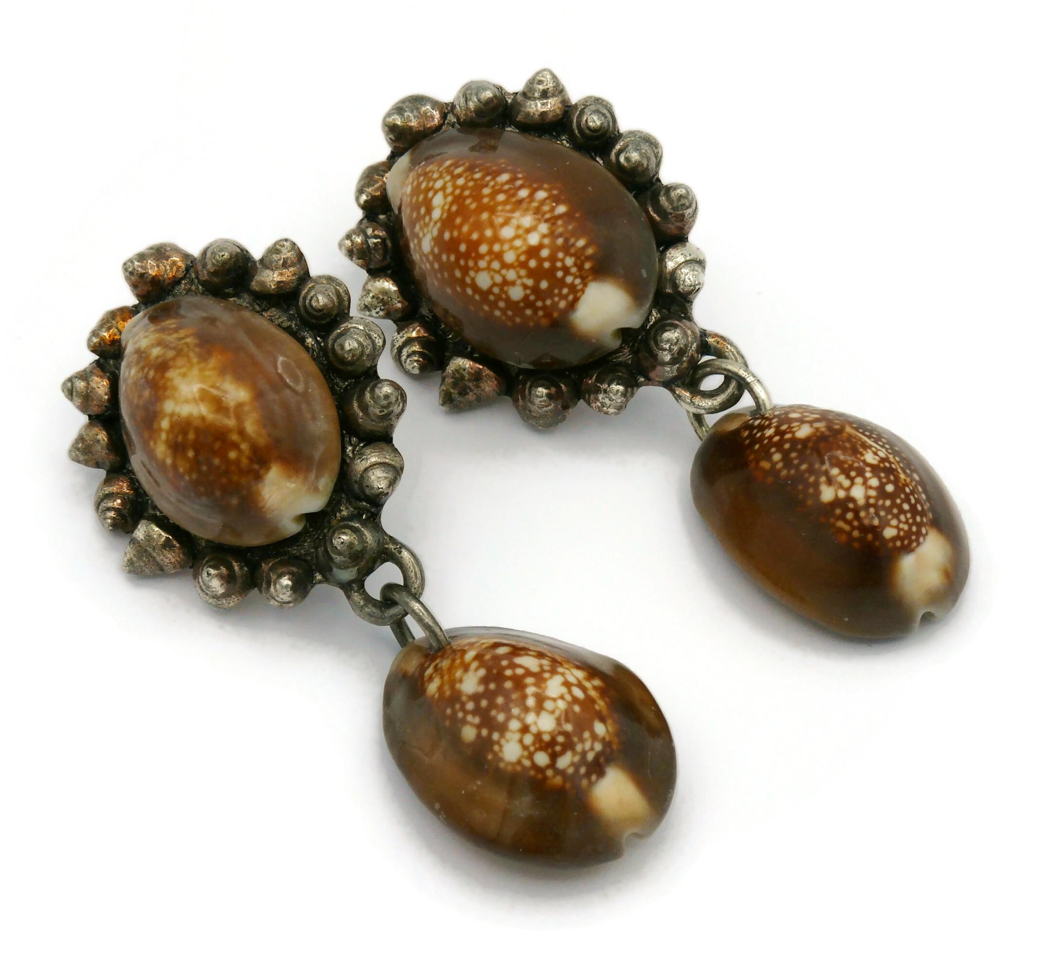 CHANTAL THOMASS Vintage Sea Life Dangling Earrings 3