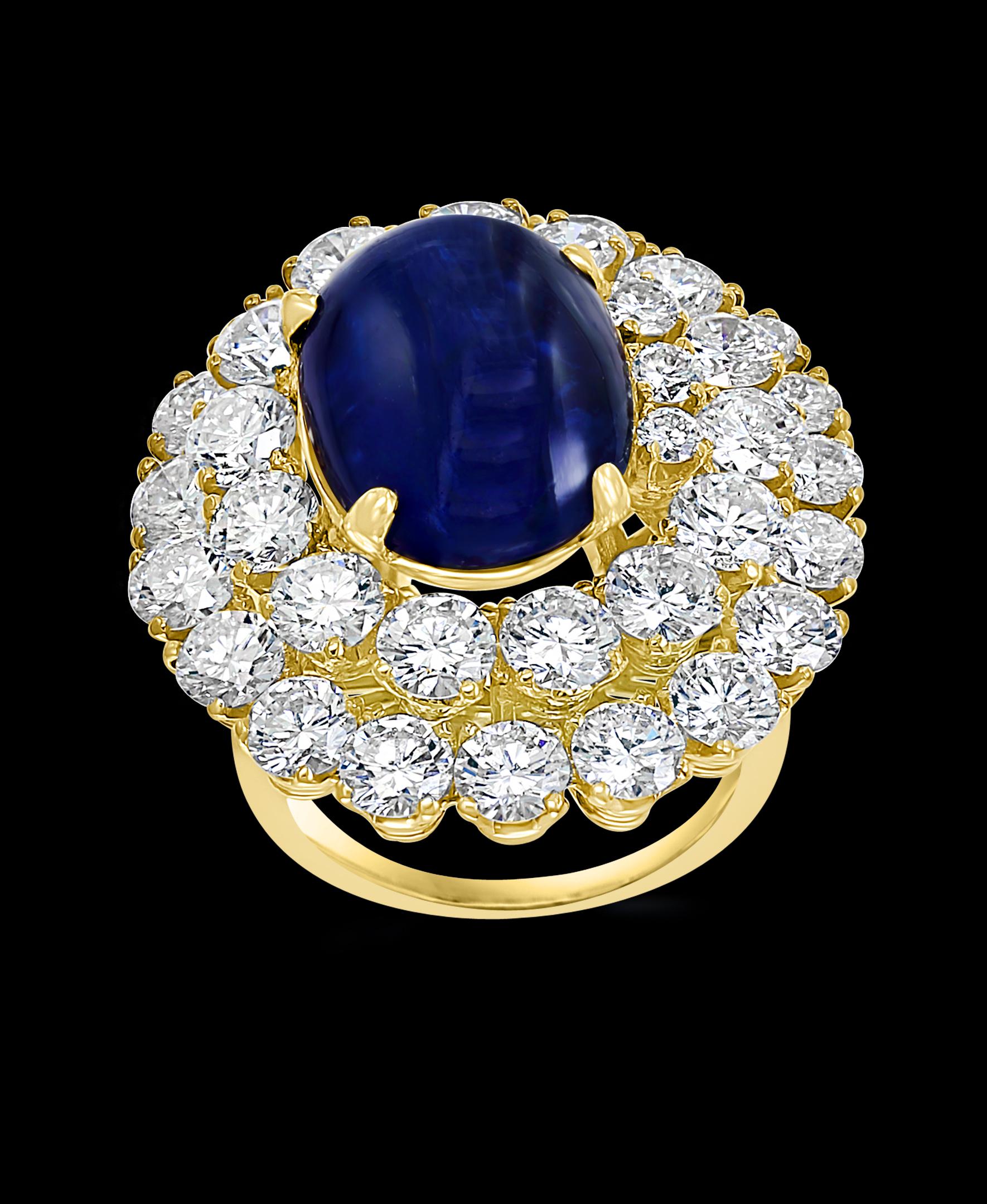 Chantecler Saphir 12 Ct et 22 Ct Couleur VS/E-F  Ensemble bague et boucle d'oreille 18 KYG Excellent état - En vente à New York, NY