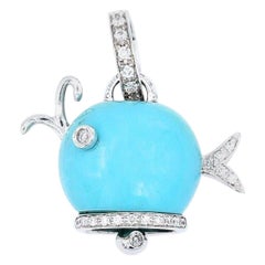 Chantecler 18 Karat Gold and Turquoise Whale Charm