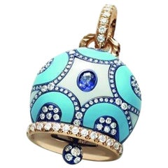 Chantecler 18 Karat Gold Maiolica Turquoise Charm, Exclusively at Hamilton Jewel