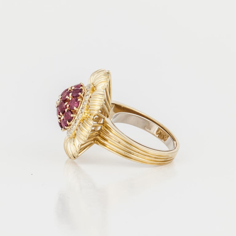 Chantecler of Capri Ruby and Diamond Ring in 18K Gold For Sale at 1stDibs