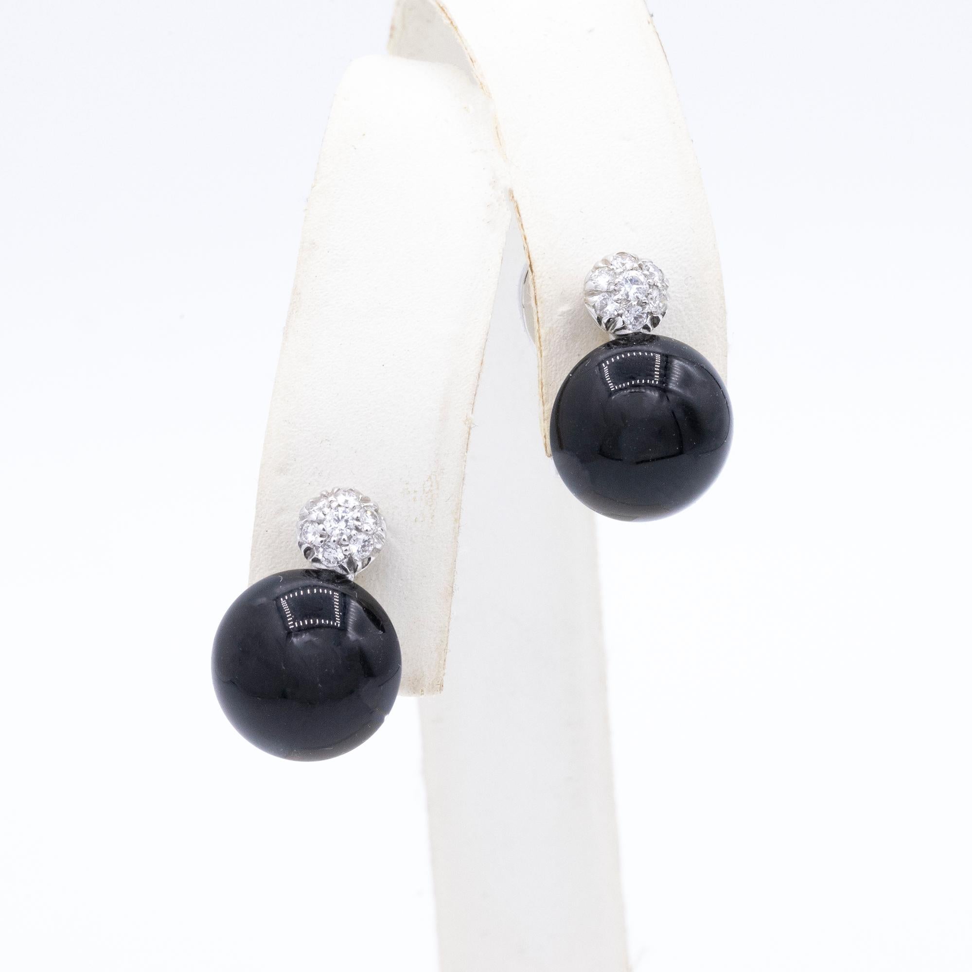 Chantecler Bon Bon Black Onyx Earrings In New Condition In Princeton, NJ