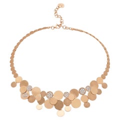 Chantecler Capri Paillettes Gold Titanium Necklace Disc Motif