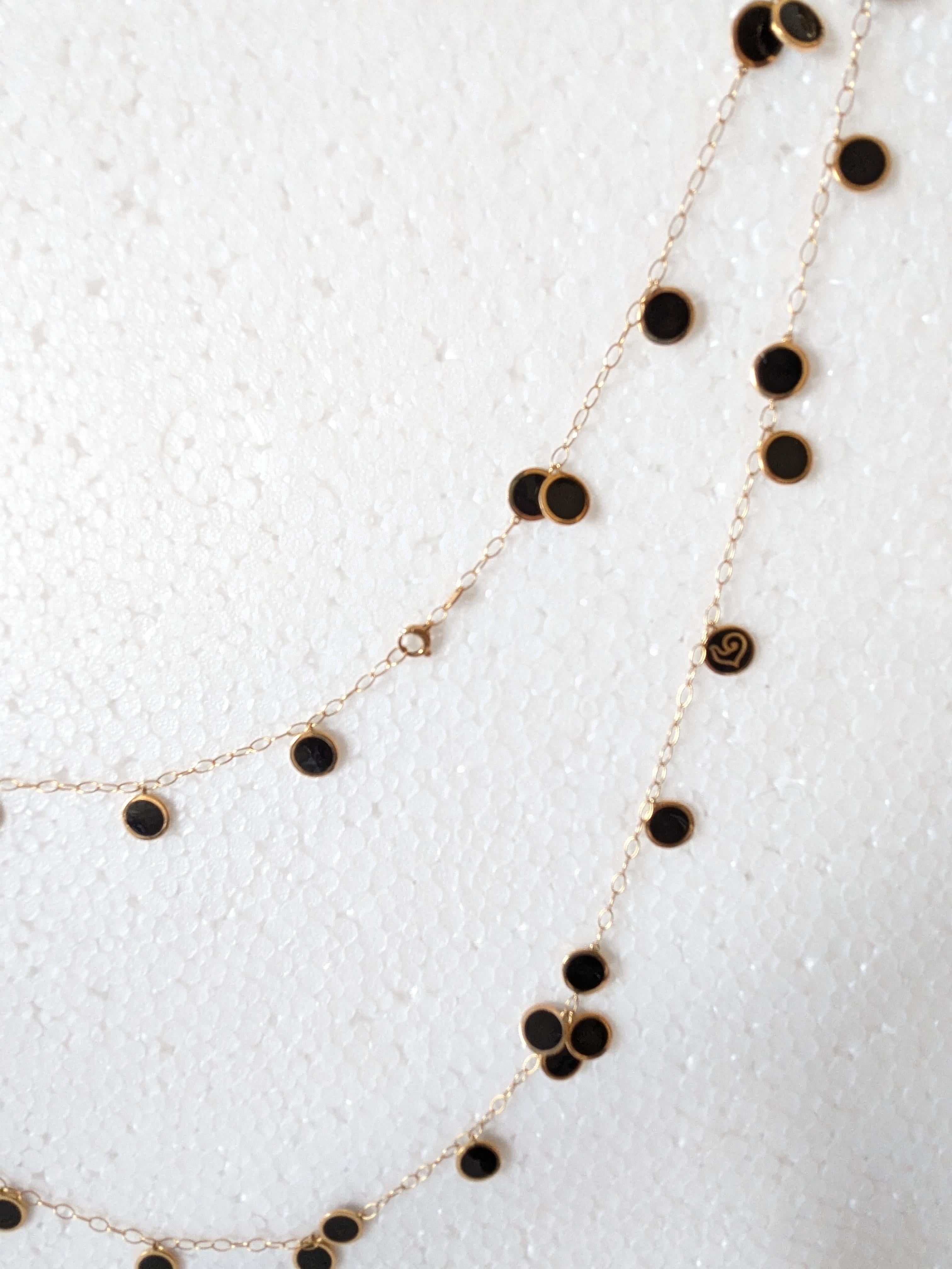 Chantecler Capri Collier long en or rose 18 carats et émail noir Neuf - En vente à Bilbao, ES