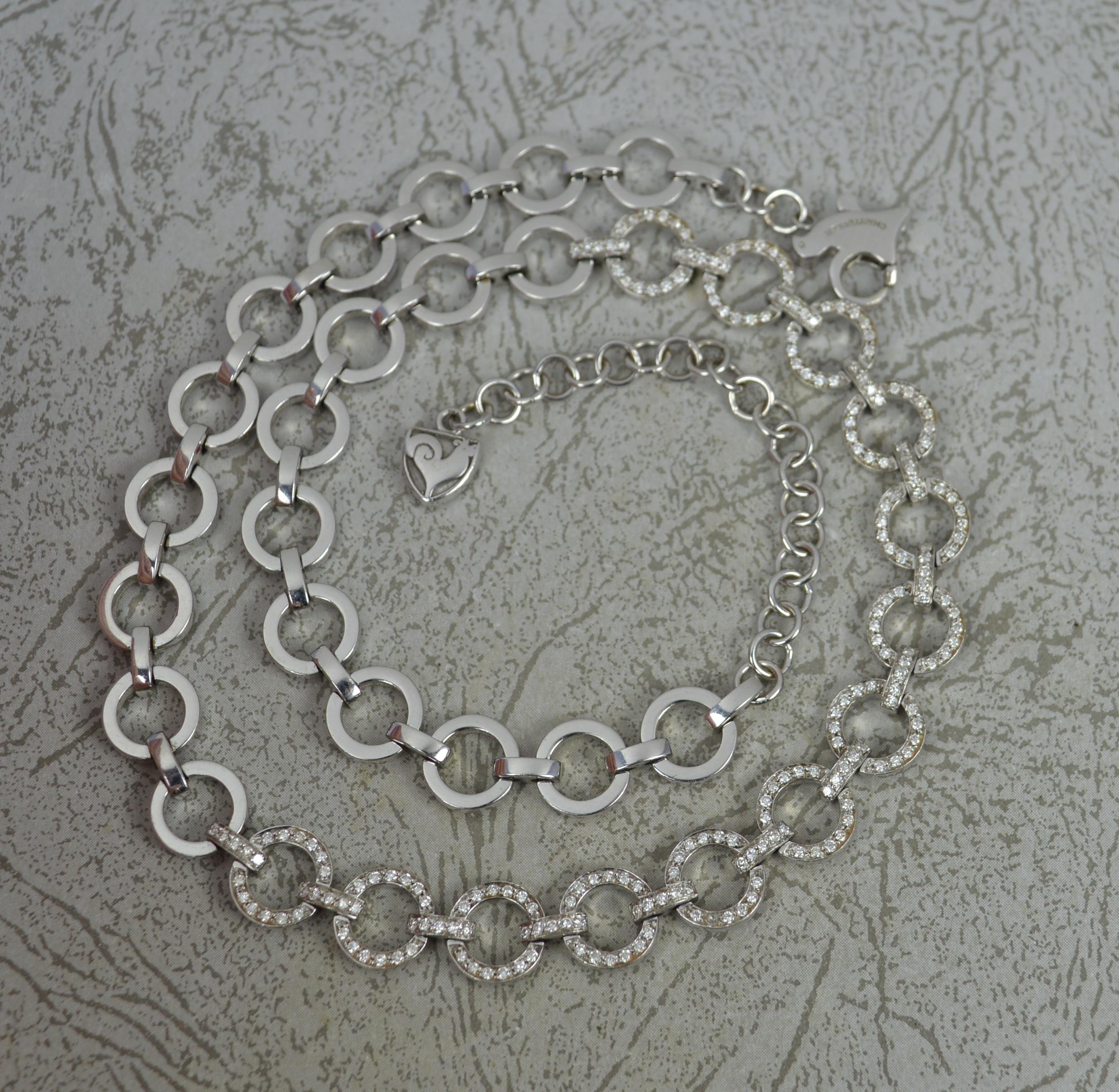 Chantecler Capri Solid 18 Carat White Gold Diamond Necklace For Sale 5
