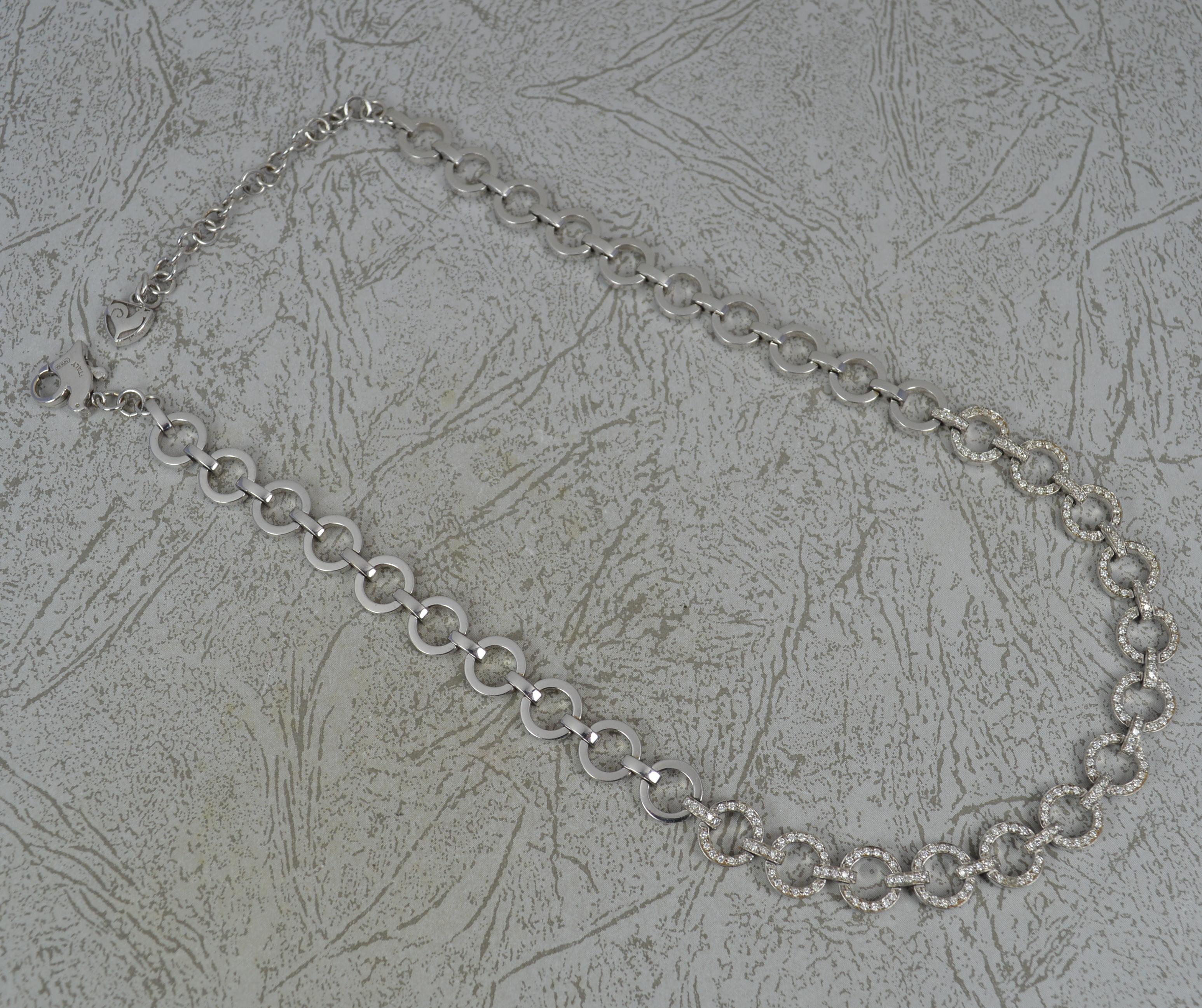 Chantecler Capri Solid 18 Carat White Gold Diamond Necklace For Sale 1