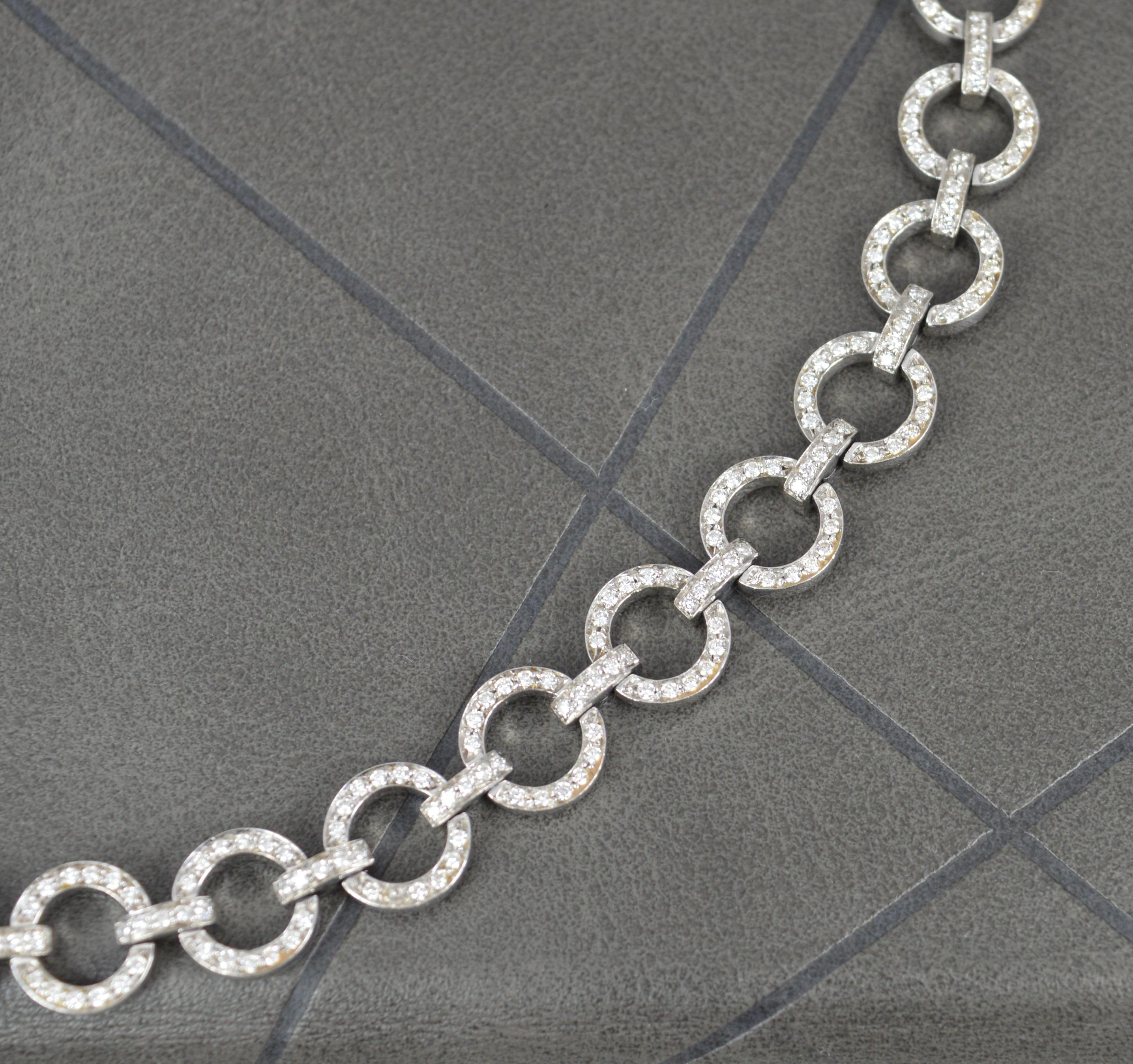 Chantecler Capri Solid 18 Carat White Gold Diamond Necklace For Sale 2