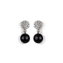 Chantecler Cherie Black Onyx Diamond Earrings