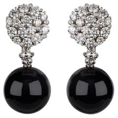 Chantecler Cherie Black Onyx Diamond Earrings