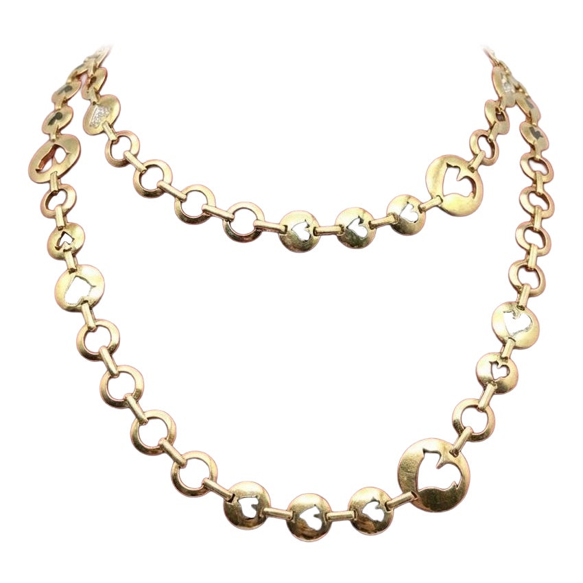 Collier de coqs en diamants Chantecler, or jaune 18K en vente