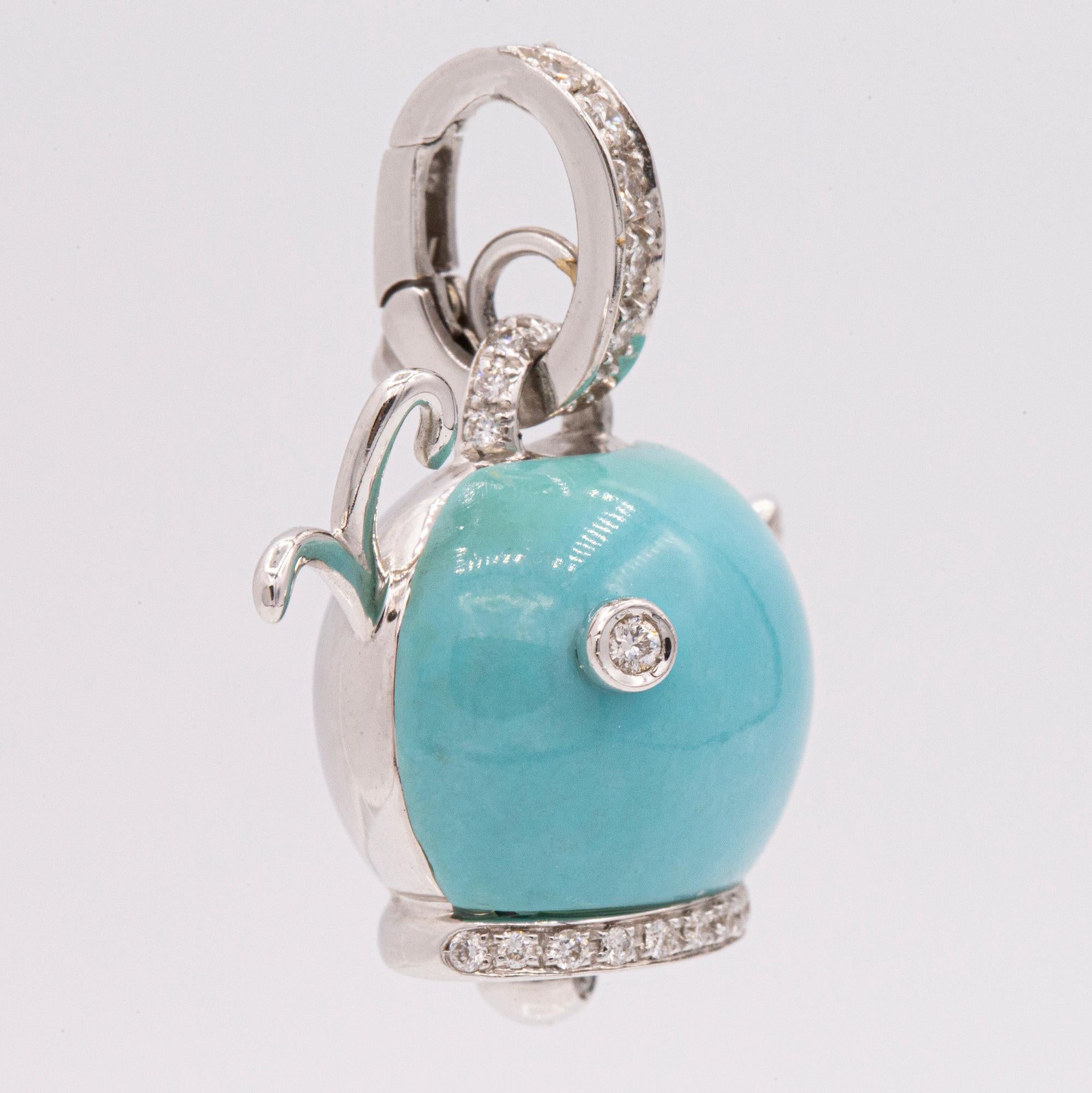 Contemporary Chantecler Marinelle Whale Turquoise Charm