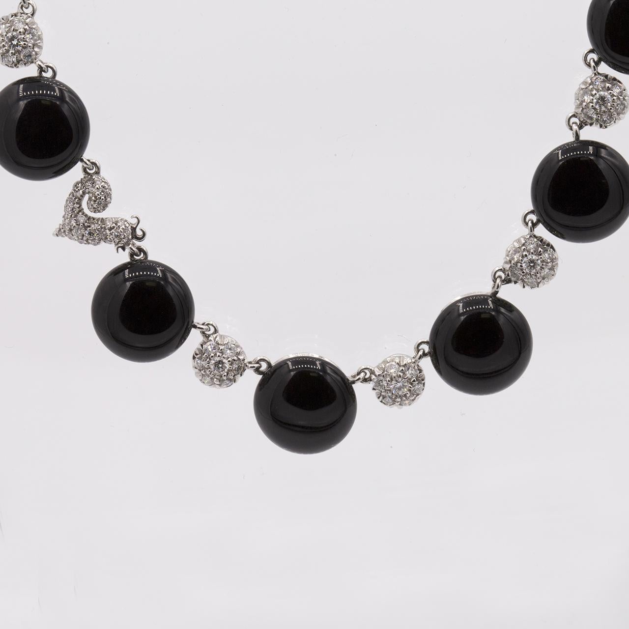 Women's Chantecler of Capri Black Onyx and Diamond Necklace