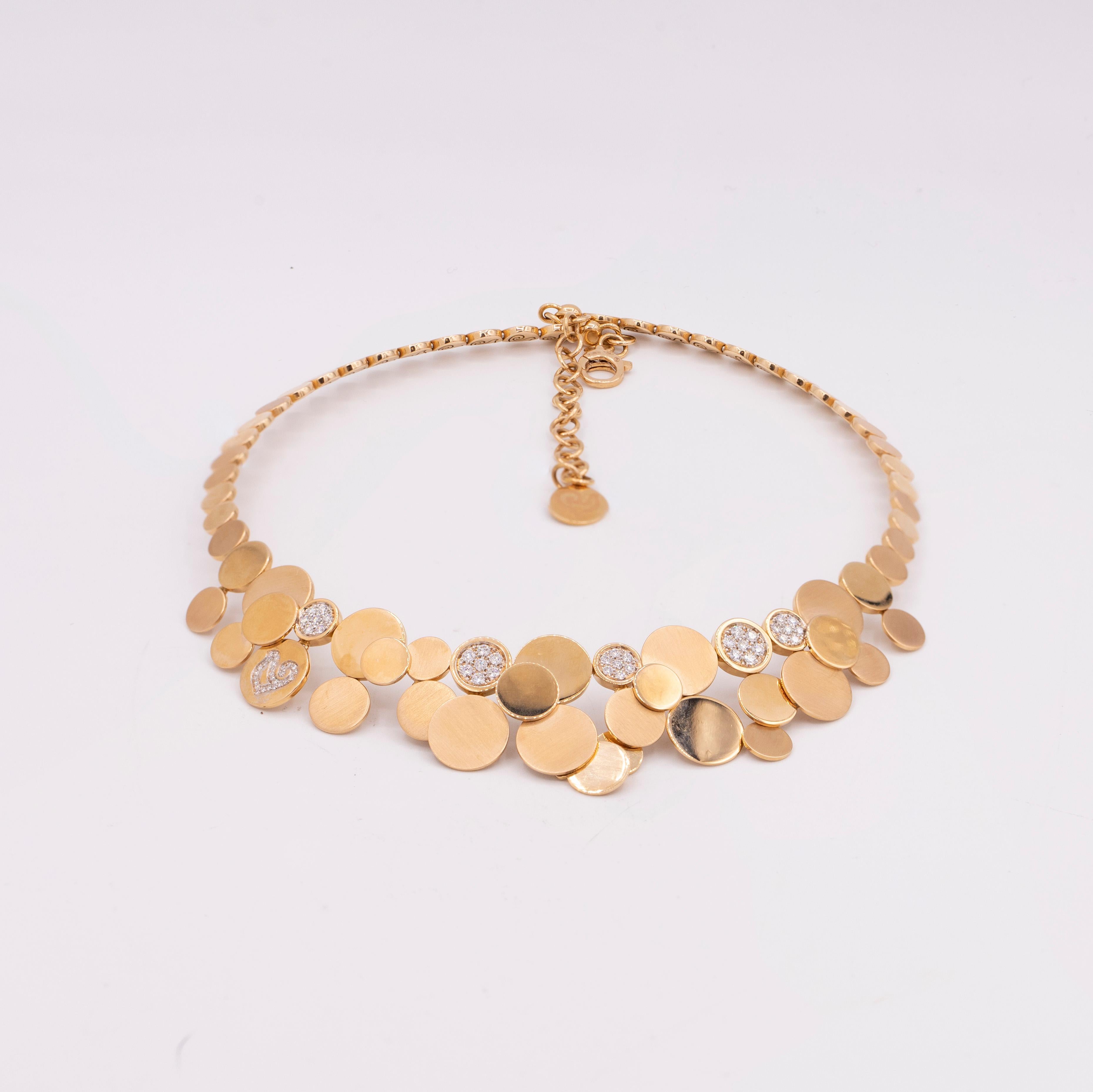 Contemporary Chantecler Paillettes 18k Choker Necklace