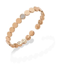 Pulsera Chantecler Paillettes Oro Rosa 18k Diamante Único