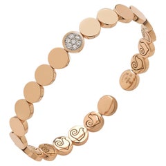 Chantecler Pailletten Armband aus 18 Karat Roségold mit einem einzelnen Diamanten