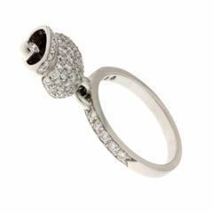 Chantecler Ring Set in White Gold and Diamonds Pavé