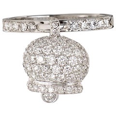 Chantecler Ring Set in White Gold and Diamonds Pavé