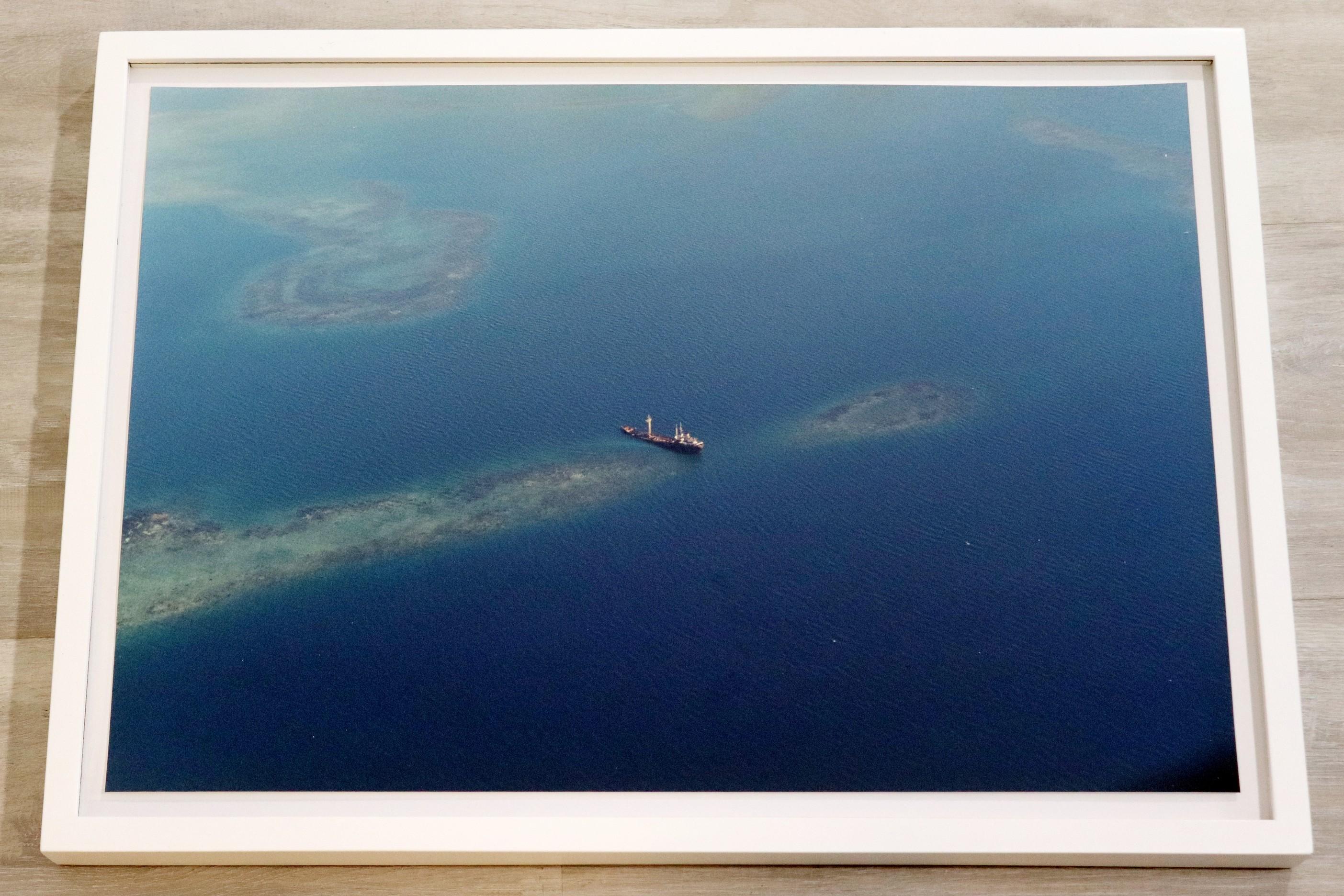 For your consideration is a rich, vibrant, contemporary photograph depicting a Haitian boat at sea by award winning photographer Chantel James. Dimensions: 16 H x 22 W (framed). In excellent condition. 

Chantal James is known for being included