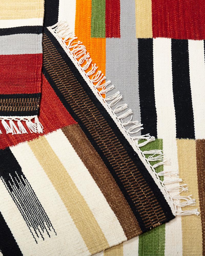 XXIe siècle et contemporain Tapis Chanterelle, Kilim en laine tissé à la main en vente
