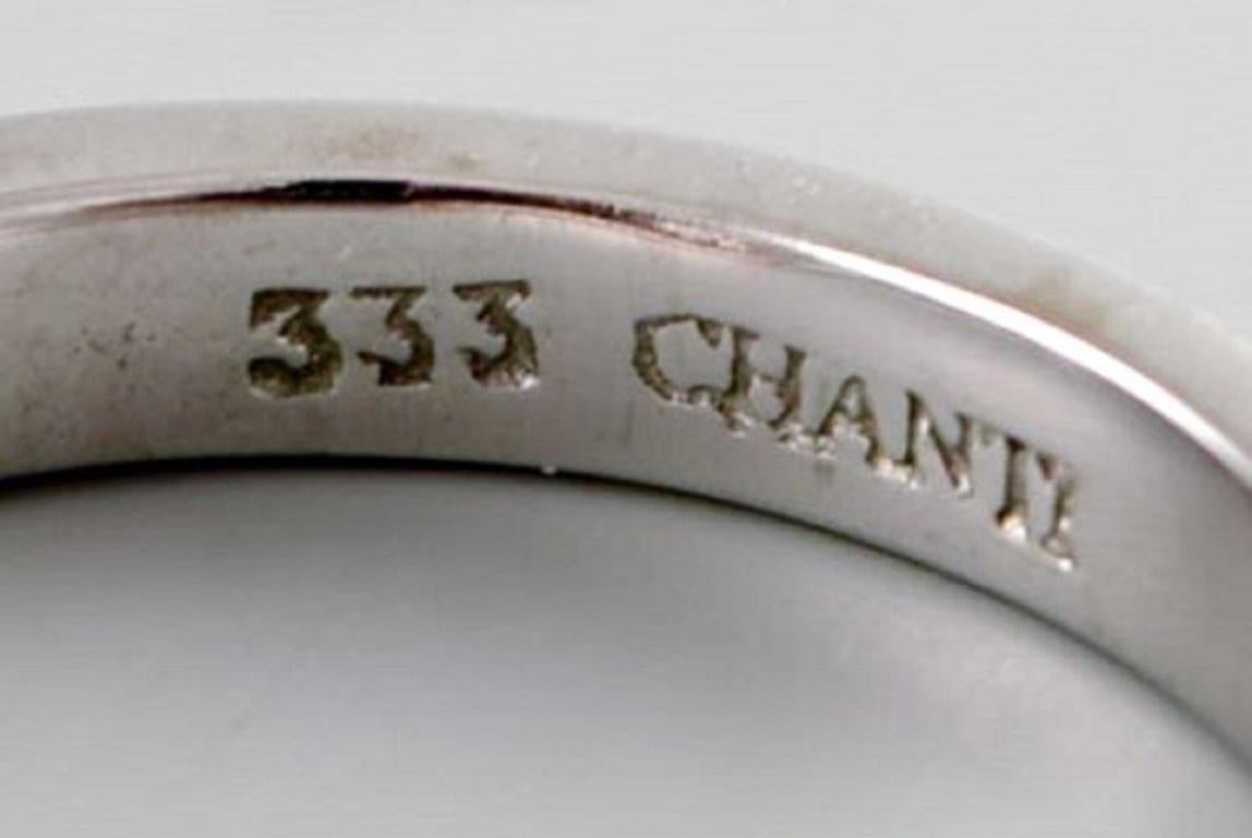 Chanti, Alliance-Ring aus 8 Karat Gold, geschmückt mit Brilliants, spätes 20. Jahrhundert (Moderne) im Angebot