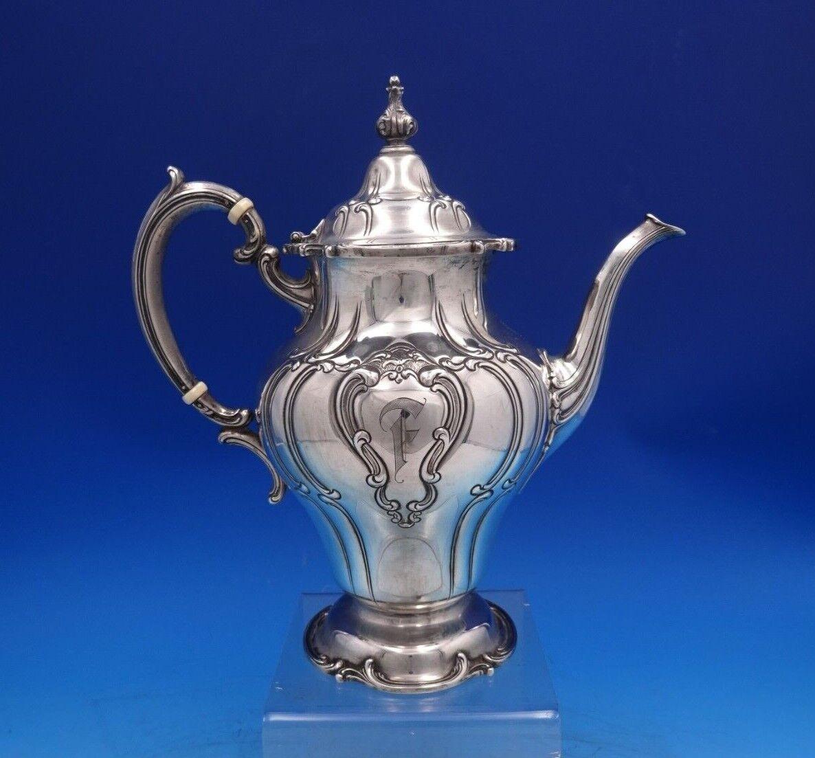 Chantilly by Gorham Duchess Set da tè in argento sterling 5 pz. tutto cesellato a mano '#6966' In condizioni ottime in vendita a Big Bend, WI