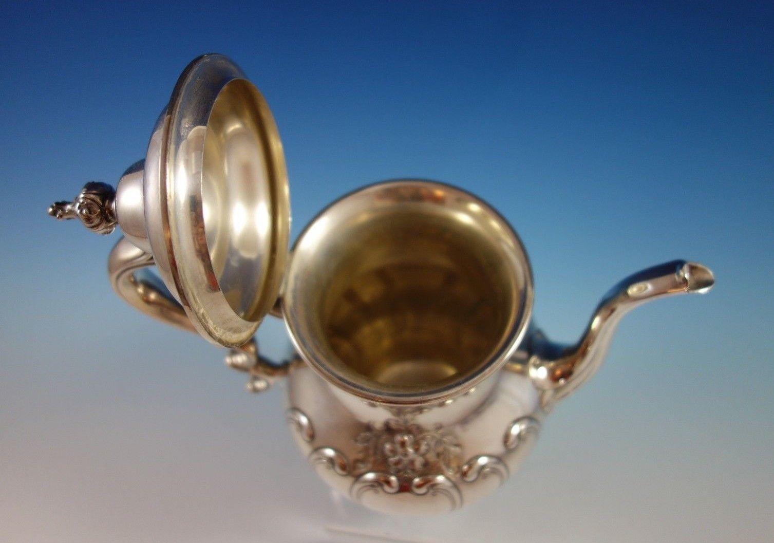 Chantilly by Gorham Sterling Silver Coffee Pot Hand Chased Countess In Excellent Condition In Big Bend, WI