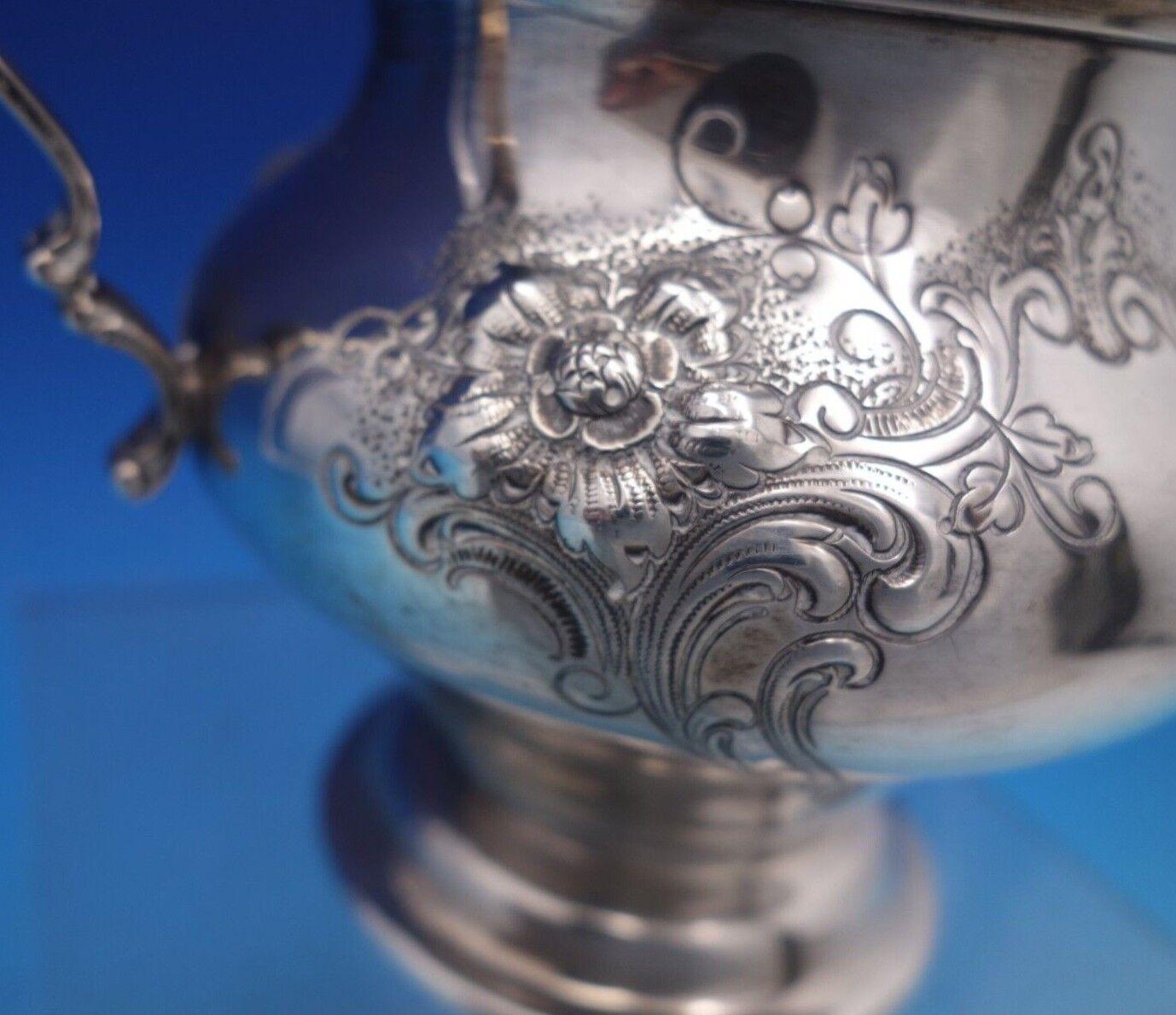 Service à thé en argent sterling Chantilly par Gorham, 4 pièces W/Flowers #1001-#1004/1 '#6916' en vente 6