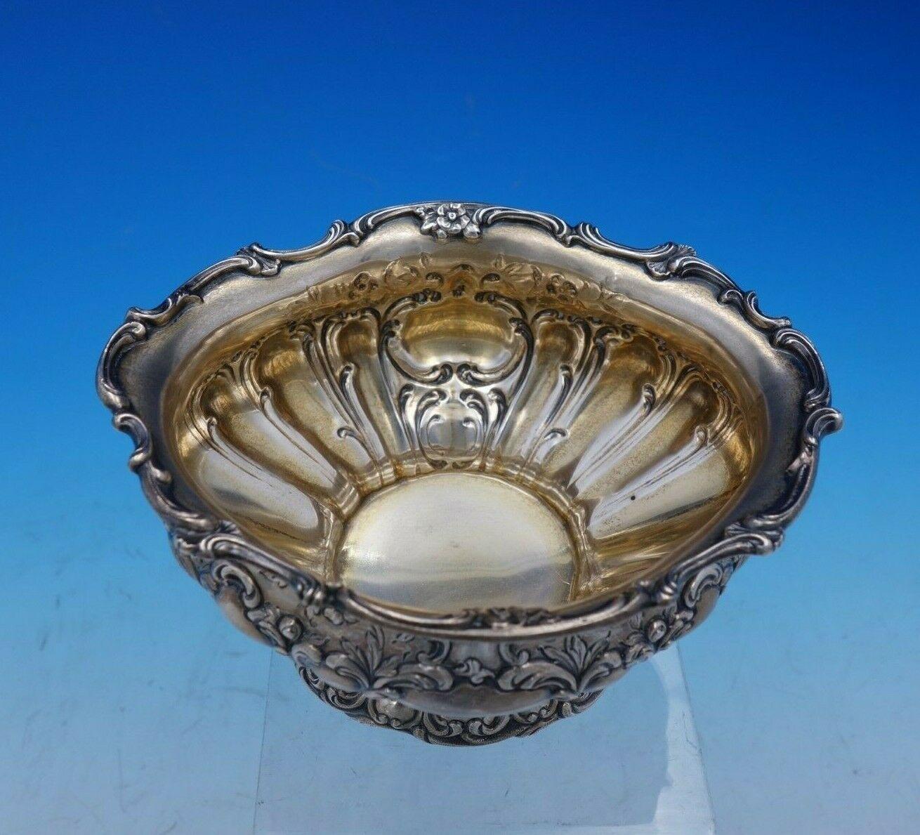 Chantilly by Gorham Sterling Silver Tea Set 5-Piece Hand Chased with SP Tray 6