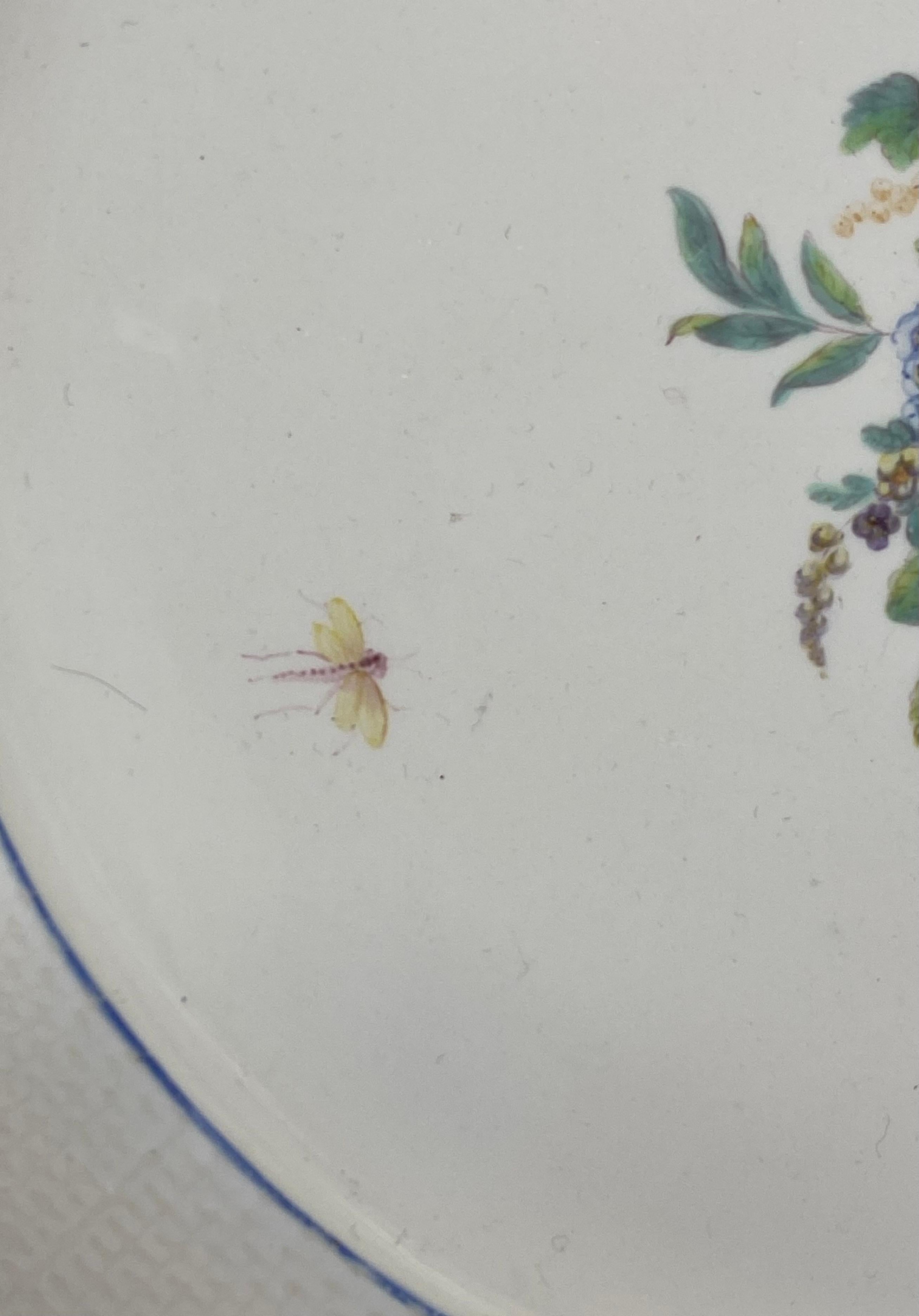 Louis XV Chantilly porcelain plate, France, c. 1755. For Sale