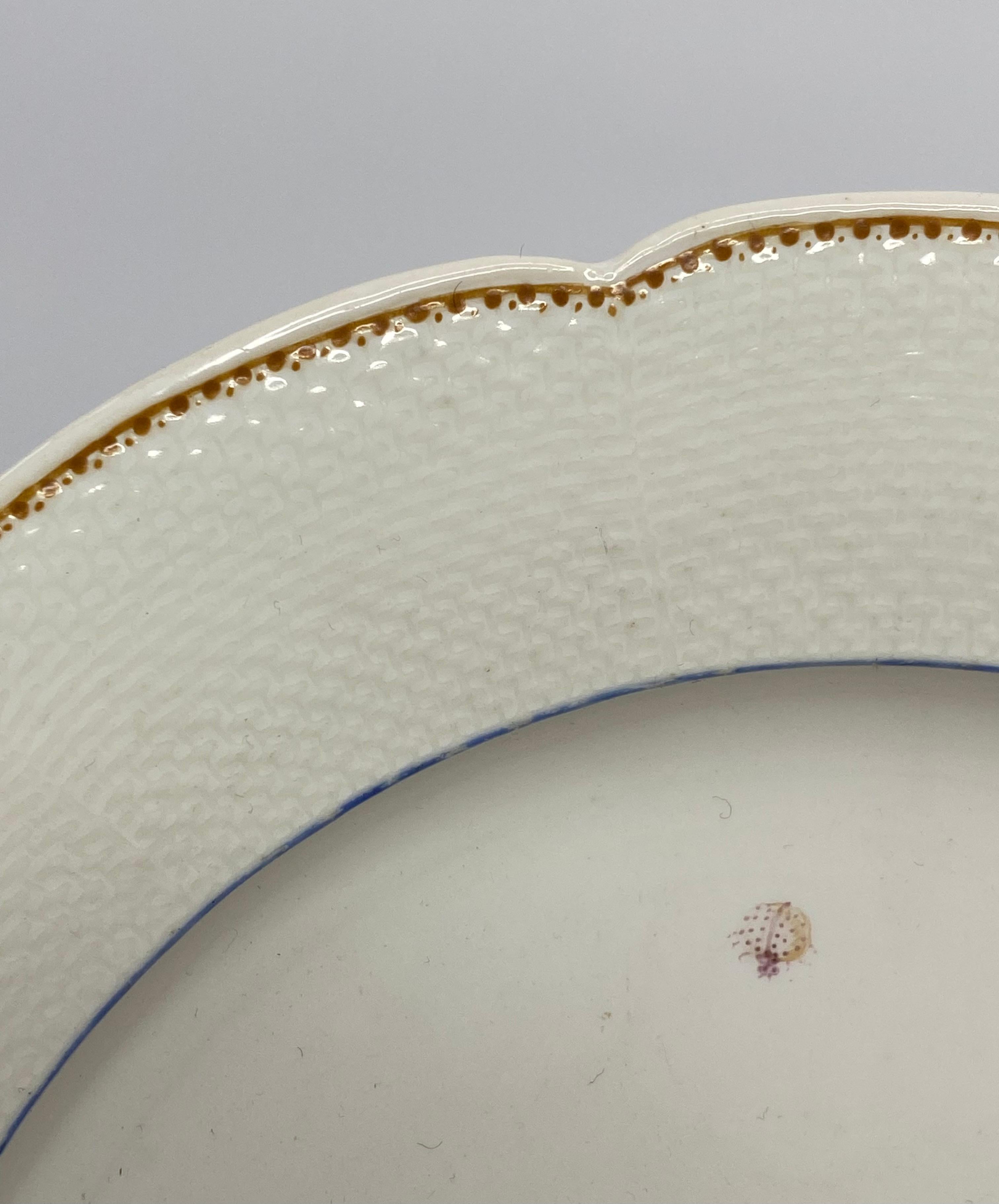 French Chantilly porcelain plate, France, c. 1755. For Sale