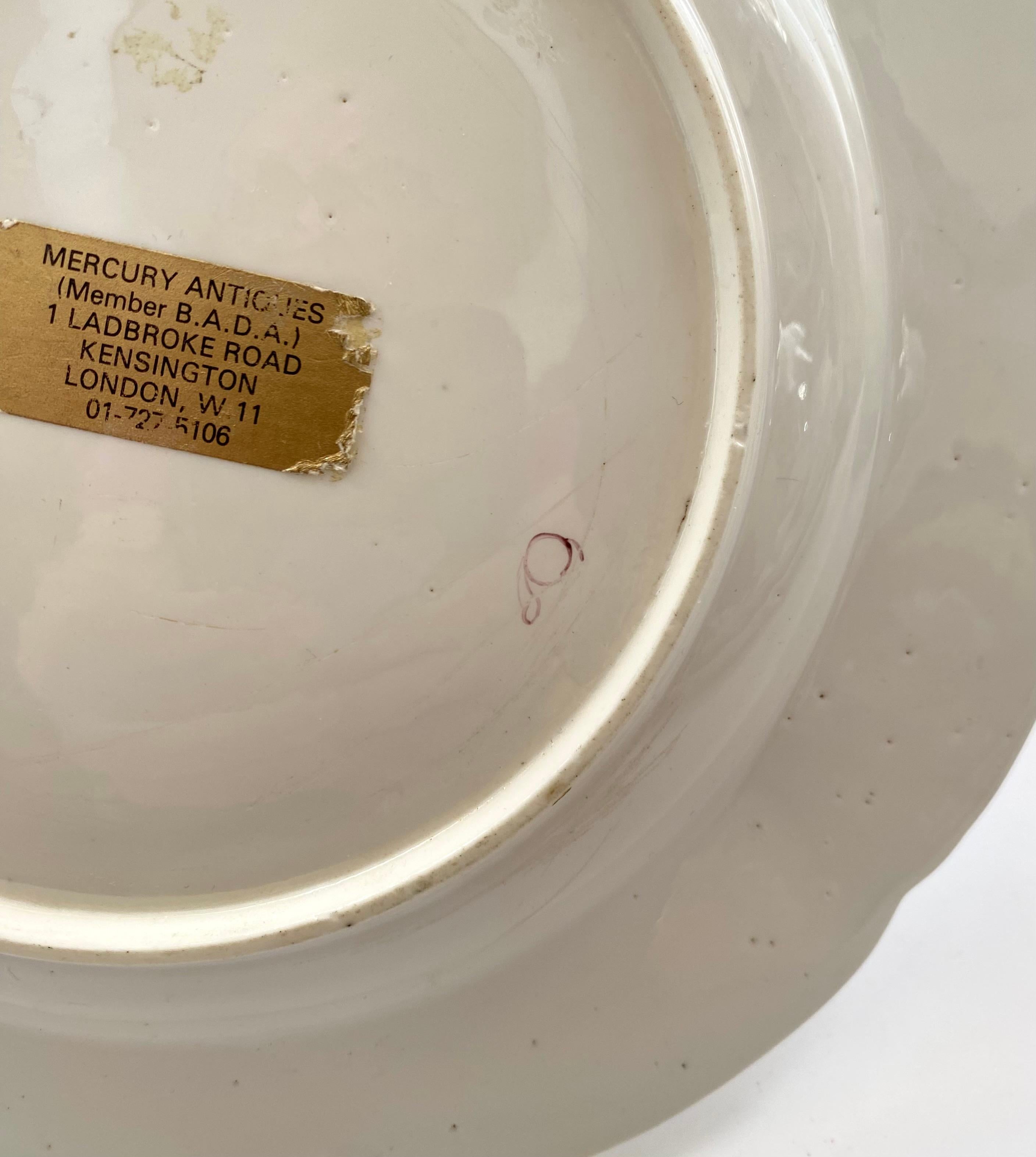 Mid-18th Century Chantilly porcelain plate, France, c. 1755. For Sale