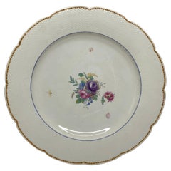 Chantilly porcelain plate, France, c. 1755.
