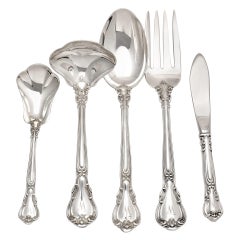 "Chantilly" Sterling Silver Flatware Set Patented in 1895 by Gorham