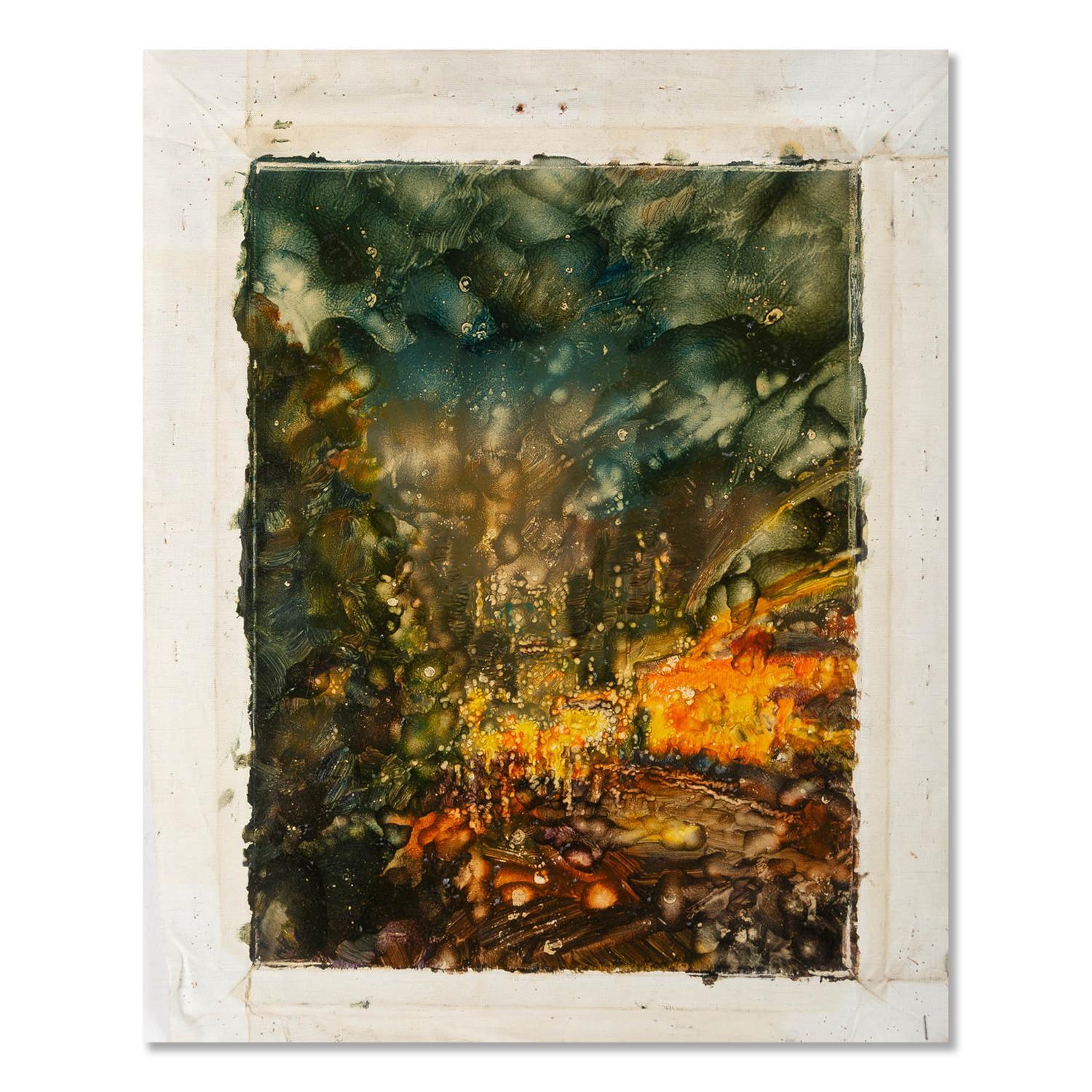 Chao Gong Impressionistisches Original Ölgemälde auf Leinwand „Sleepless City“ im Angebot 1