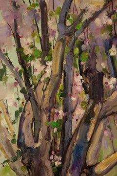 Chao Han Impressionista Olio originale su tela "Begonia in primavera"