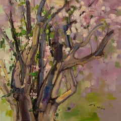 Chao Han Impressionista Olio originale su tela "Begonia in primavera"