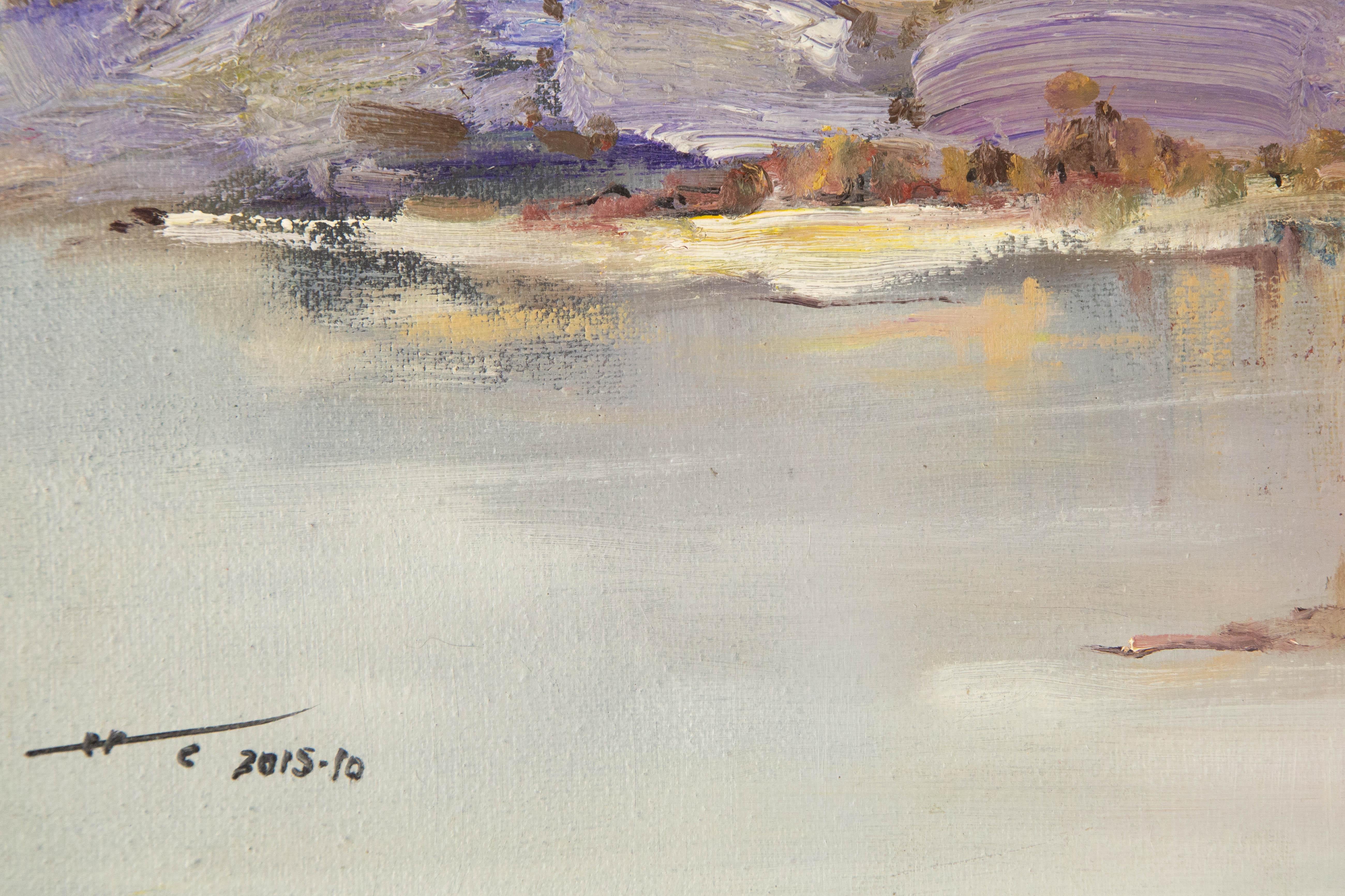 Chao Han-Landschaft, Original Ölgemälde auf Leinwand, „Years In The Mountains II“, Chao Han im Angebot 2